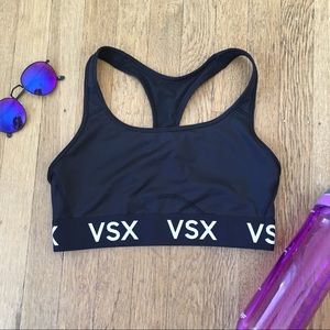 Victoria Secret logo band sports bra in all black